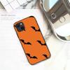Черный чехол с рисунком летучих мышей для iPhone 11 12 Mini 13 14 15 Pro XS Max X Plus SE XR Shell