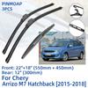 3 шт. для Chery Arrizo M7 хэтчбек 2015-2018 22 "+ 18" + 12" передние и задние щетки стеклоочистителя лобовое стекло резак для окон аксессуары 2015 2016 2017 2018