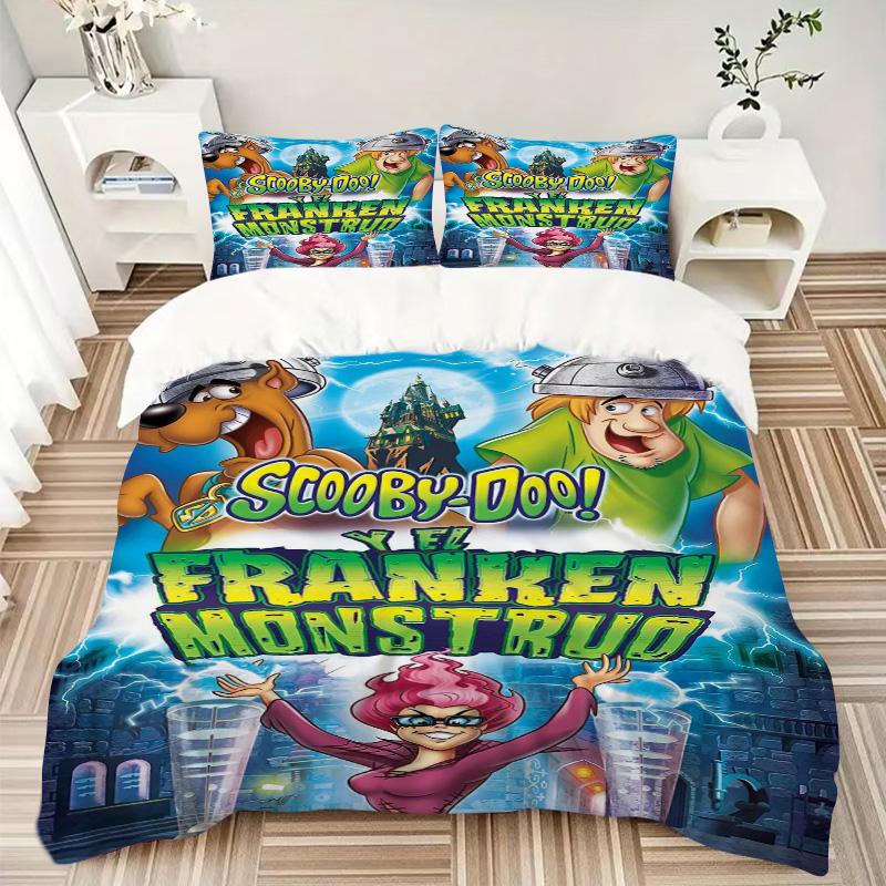 Scoobydoo Vs Frankenmonster Print 3Pcs Bedding Setduvet Cover With 2 Bedropillowcase Home Birthday Gift