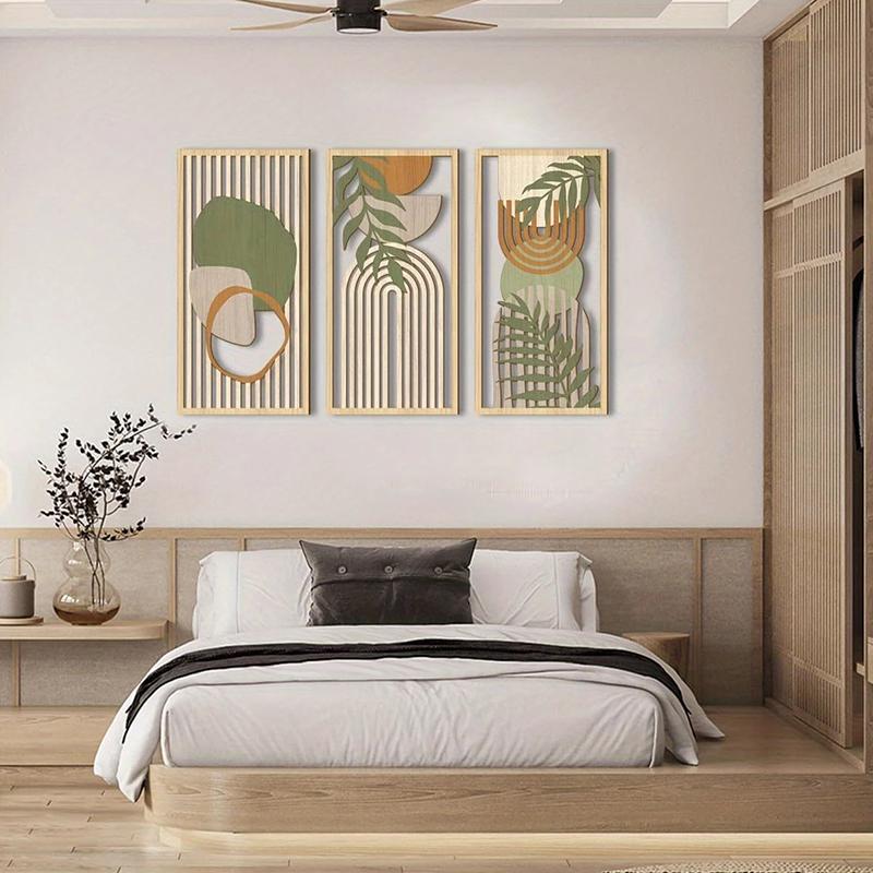 3 шт./Набор Поделки Подвески для гостиной Украшения Абстрактное искусство Декоративные Несколько стилей Сделай сам Деревянные Ручной работы Домашнее украшение