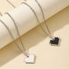2 Love Pixel Lovers Girlfriends Simple Sweater Chain Collar