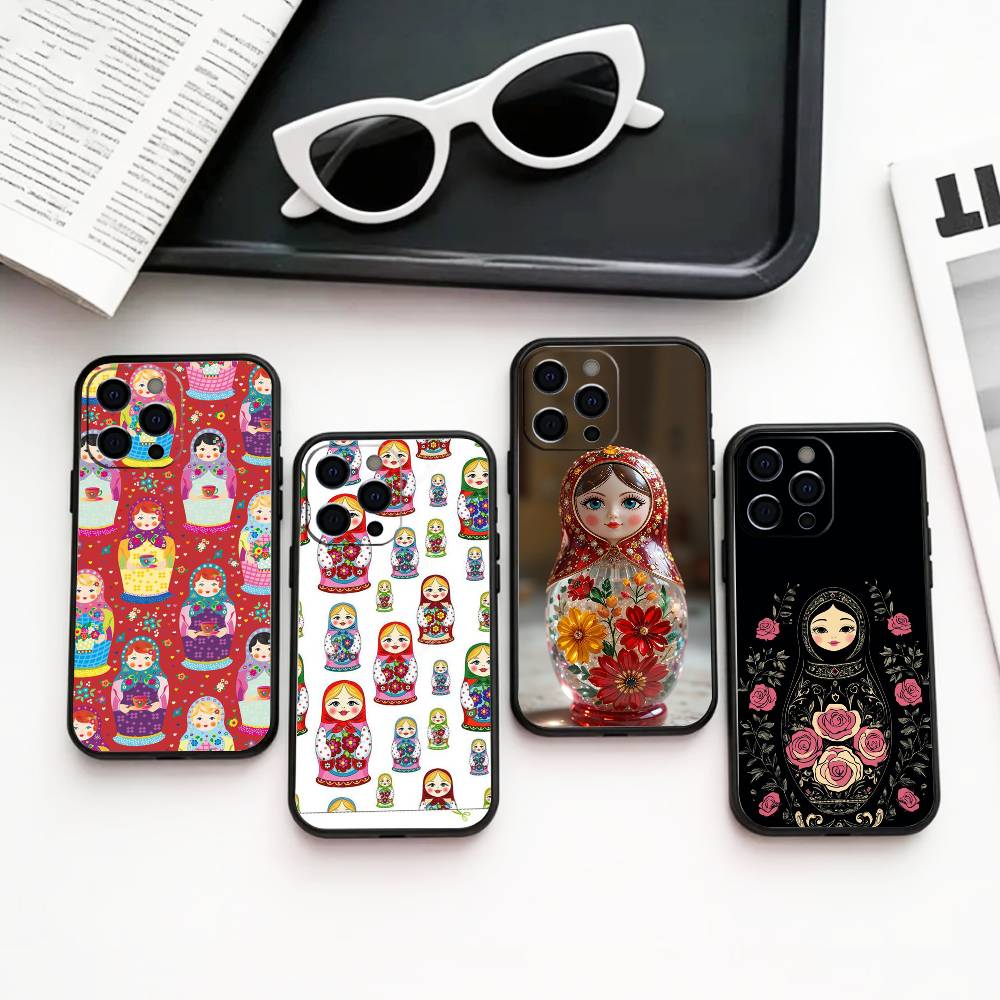 R-Russian Doll Matryoshka Phone Case Silicone Soft For IPhone 17 16 15 14 13 12 11 X XR Plus Pro Max Plus