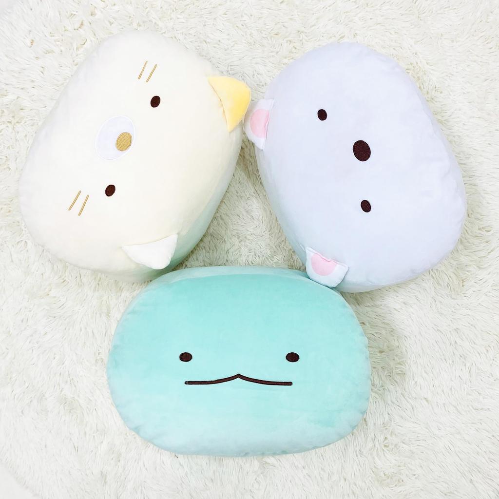 MORIPiLO Sumikkogurashi Tokage Me microfiber plush nap character by Makura no Morishita (Hug Cushion) - Skin-friendly fabric, toy, pillow, blue,