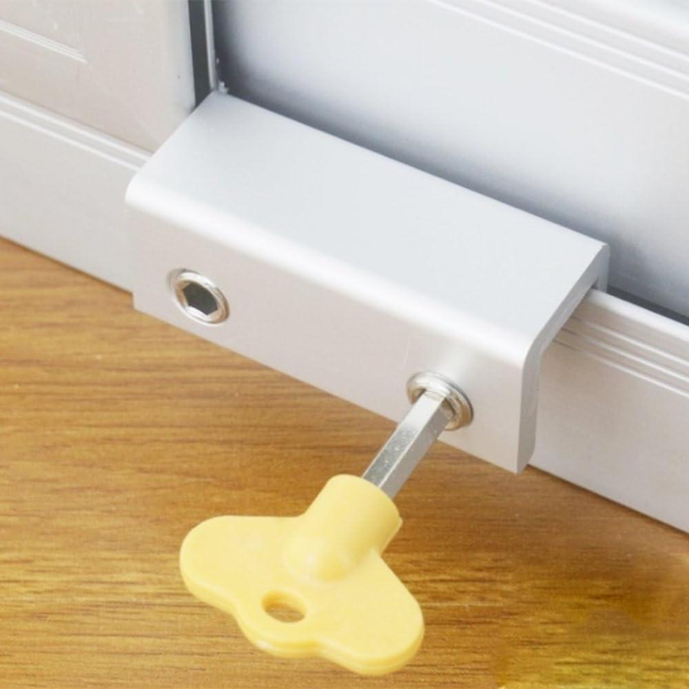 1/3/5 шт. Замки для раздвижных окон, алюминиевый сплав, стопоры для окон, регулируемые замки безопасности для оконной/дверной рамы с ключом для дома и офиса