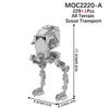 MOOXI Космические войны Шагающая машина Модель MOC Кирпичи DIY Диорама Игрушки для взрослых и детей Набор строительных блоков Подарки Монтессори Декорация