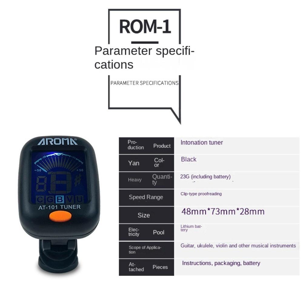 LCD Display Electric Digital Tuner Rotatable Digital Guitar Tuner Acoustic Guitar Tuner Guitar