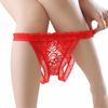 Sexy Sexy Open Perforated Free [cocoriko] Panties, Lingerie, Crotch, Panties, Underwear, Lace, T-Back (JP, Alphabet, Size, Red)
