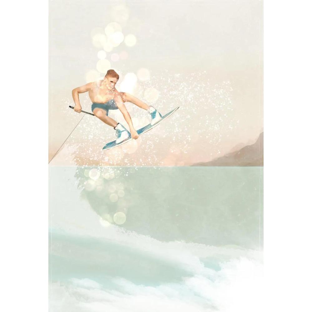 Minimalism Beach Surfing Boho Posters Pink Beach Summer Coastal Prints Canvas Painting Wall Art Pictures Home Living Room Decor