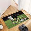 Champions League Football Match Players Tackle Area Rug, Non Slip Grass Floor Mat for Living Room Bedroom Soccer Fan Decor