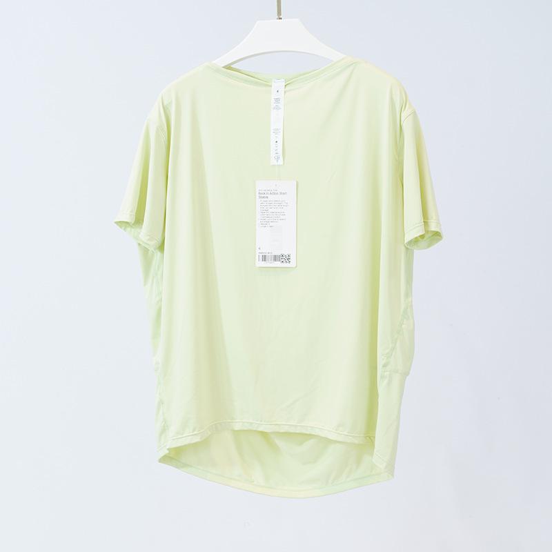 Женский летний ледяной нейлоновый топ для йоги - Защита от солнца, Дышащий, Высокая эластичность, Свободный крой, Удобный короткий рукав для фитнеса