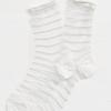 SORRY TOO MUCH LOVE SeeThrough Stripe Socks_White