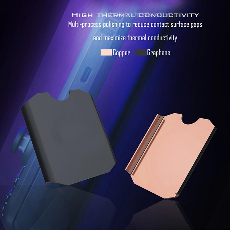 Радиатор M2 2230 для SSD 2230 Sn740 с графеновым покрытием, медный радиатор-охладитель с запасными частями, ремкомплект