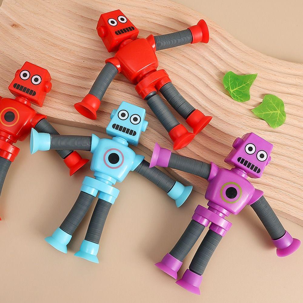 Робот с подвижными суставами Montessori, Сенсорная игрушка Pop Tubes, Игрушки-антистресс, Телескопическая присоска