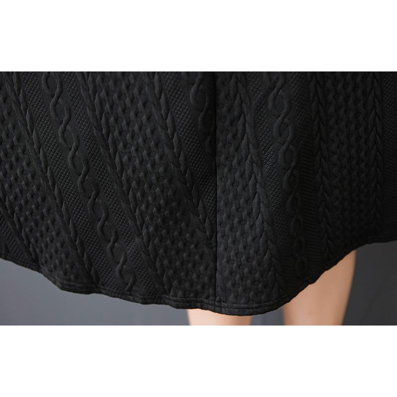 DIMANAF 2025 Осень Зима Большой Размер Рубашка Платье Женщины Длинный Рукав Винтаж Леди Свободный Топы Пуловер Черный