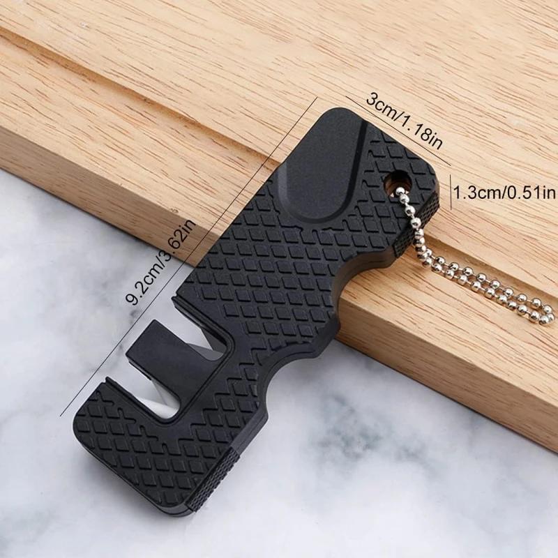 1Pcs Knife Sharpener Pocket Ceramic Sharpen Fruit Knife Scissor Sharpen Outdoor Portable Multi Tools Home Kitchen Accessories