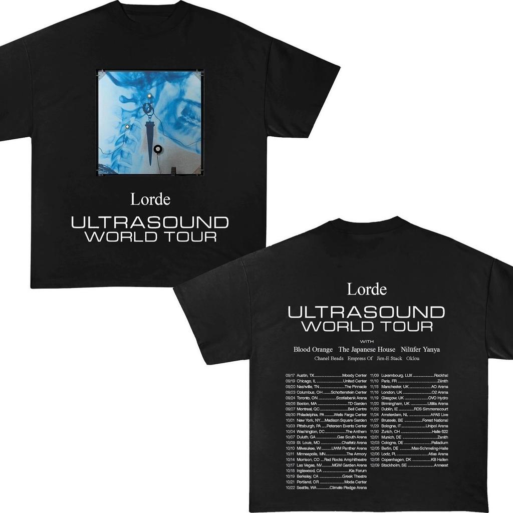 Lorde Ultrasound Tour 2025 Lorde Tour Double Sided T-Shirt 23D923