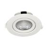 Round White Adjustable Recessed COB LED Spotlight 10W IP20 6500K