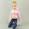 Розовая модная кукольная одежда для куклы Барби, пальто с капюшоном, наряды для кукол Blythe, аксессуары, детские игрушки, 1/6, подарки для девочек