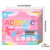 24/36 Colors Acrylic Paint Markers, Soft Tip Markers, Perfect for Paper, Wood, Rock, Glass, and More, Includes Macaron