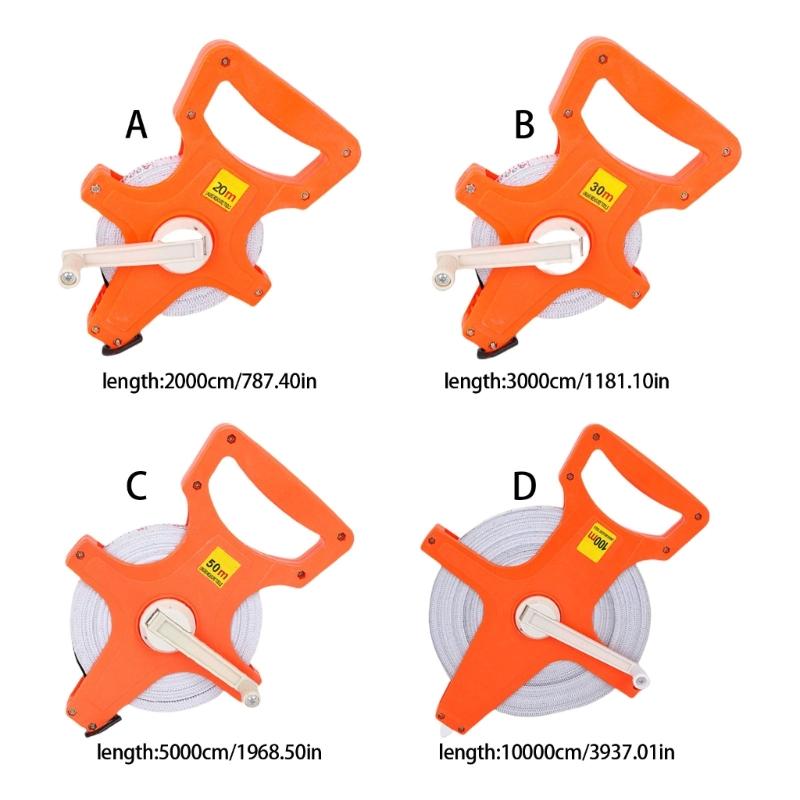 Метр Открытая катушка Стекловолоконная рулетка Ярд Измерительная лента для спортивной площадки, улицы, инженерная измерительная катушка