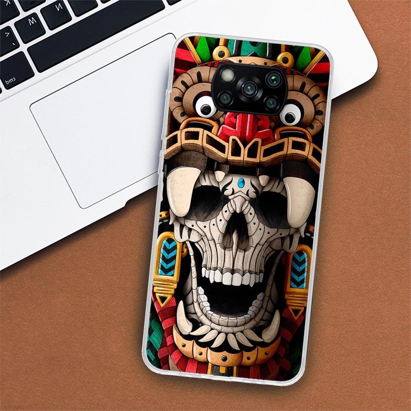 Чехол для телефона Mayan Stone Totem Pole для Xiaomi Poco X3 Nfc X4 Gt X5 Pro M5S M4 M3 M2 F5 F4 F3 F2 F1 Mi Note 10 Fundas Shell