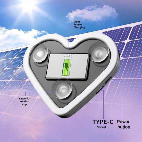 Yousheng Солнечный Неоновый Светильник в Форме Сердца для Окна Автомобиля Водонепроницаемый Светодиодный Светильник Настроения на Присоске Романтический Декор Атмосферы