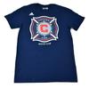 Adidas MLS Мужская футболка Chicago Fire Soccer Club Go-To-Tee Новая S, L, XL Унисекс