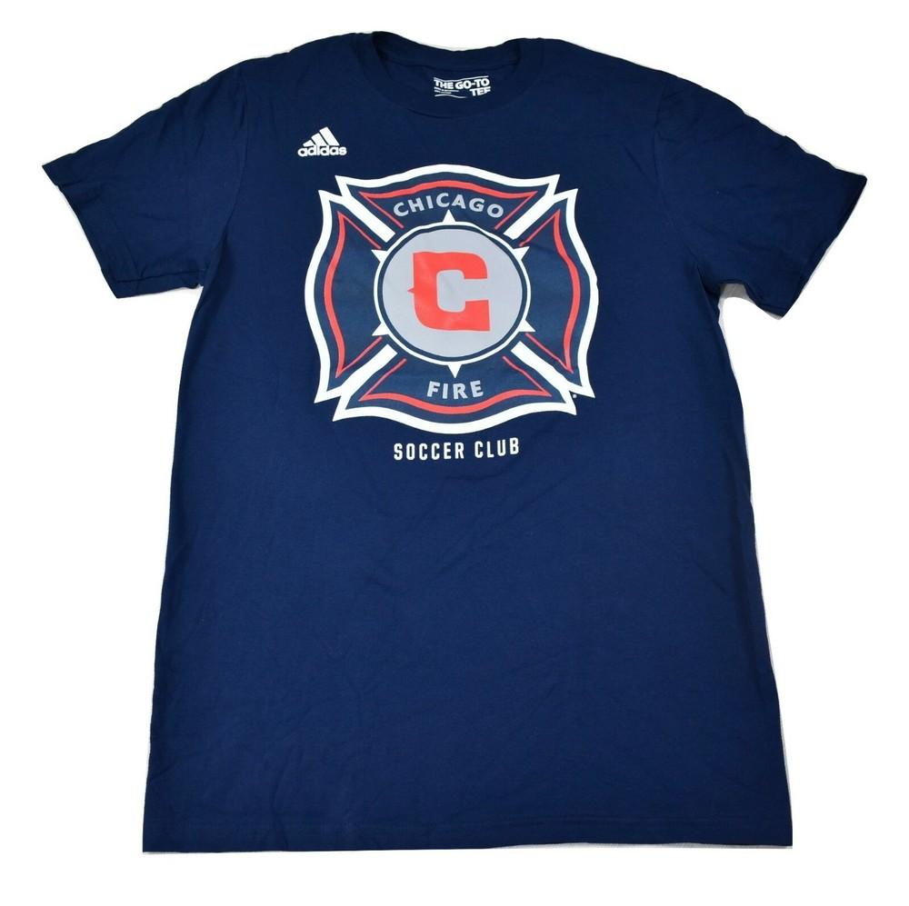 Adidas MLS Мужская футболка Chicago Fire Soccer Club Go-To-Tee Новая S, L, XL Унисекс