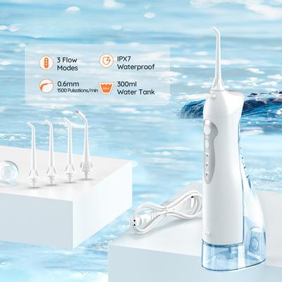 Новый ирригатор полости рта D52Pro, перезаряжаемый ирригатор для полости рта, портативный, 300 мл, 4 насадки, водонепроницаемый очиститель зубов