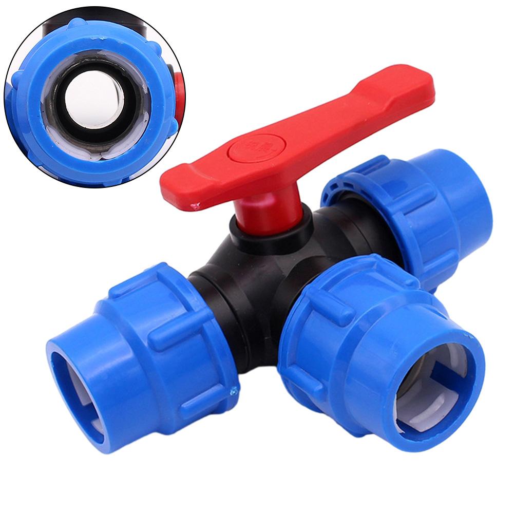 1Pcs Ball Valve 20/25/32/40/50mm 20mm-50mm Black+Blue