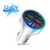 6 Ports USB Car Charger 4 USB+2 PD Fast Charging PD QC3.0 USB C Car Phone Charger Type C Adapter For iPhone Samsung Huawei With Voltage Display