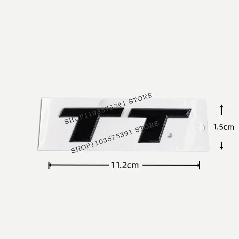For Q5 TT 2015-2025 4Ring Logo ABS Black Car Hood Front Grill Emblem Rear Trunk Badge TT Sline Emblem Car Accessories