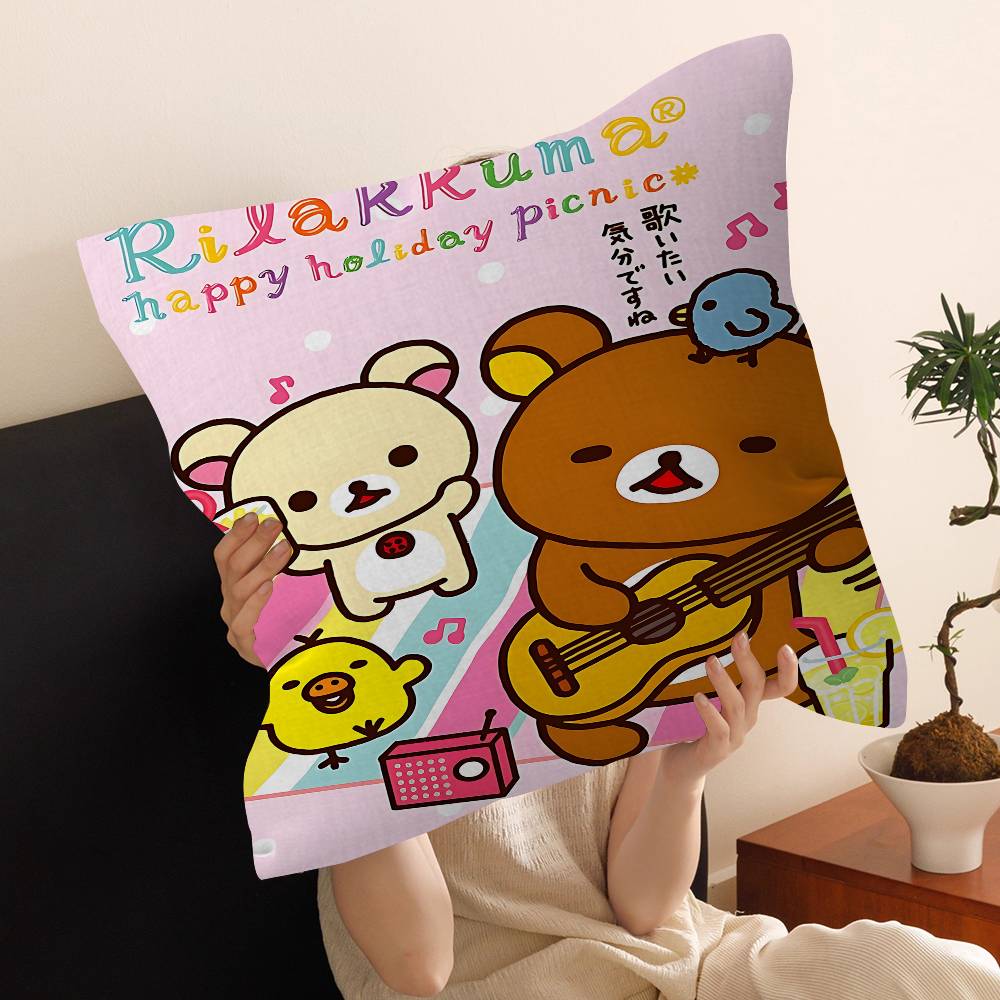 Мультяшная наволочка Rilakkuma Декоративная наволочка для подушки Чехол для подушки с принтом Для дивана