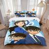 Detective Conan Mystery Print 3Pcs Bedding Setduvet Cover With 2 Bedropillowcase Home Birthday Gift