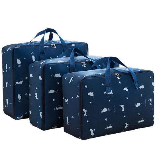 Коробка на молнии, стильная моющаяся сумка для хранения одеял из ткани Оксфорд, многофункциональная сумка для хранения одеял на двусторонней молнии, сумка-органайзер для хранения