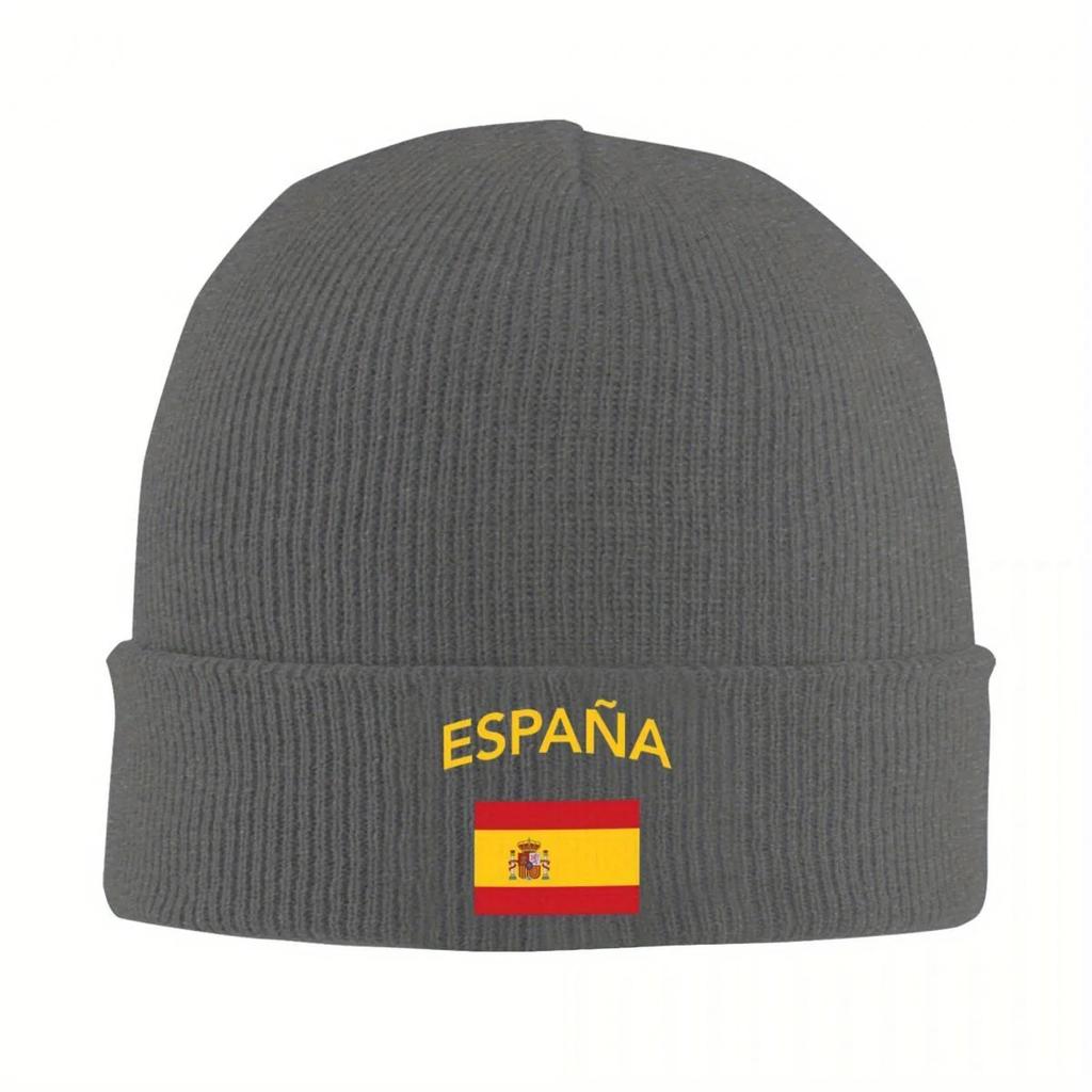 New New Spain Spanish Flag Warm Knitted Cap Hip Hop Bonnet Hat Autumn Winter Outdoor Beanies Hats For Unisex Women Adult
