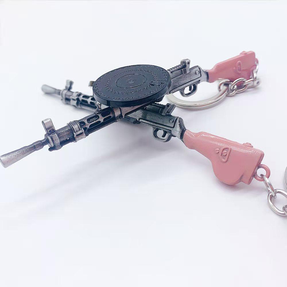 Chicken Game Metal Weapon Model Keychain: 12cm AKM 98K PUBG Pendant Gift