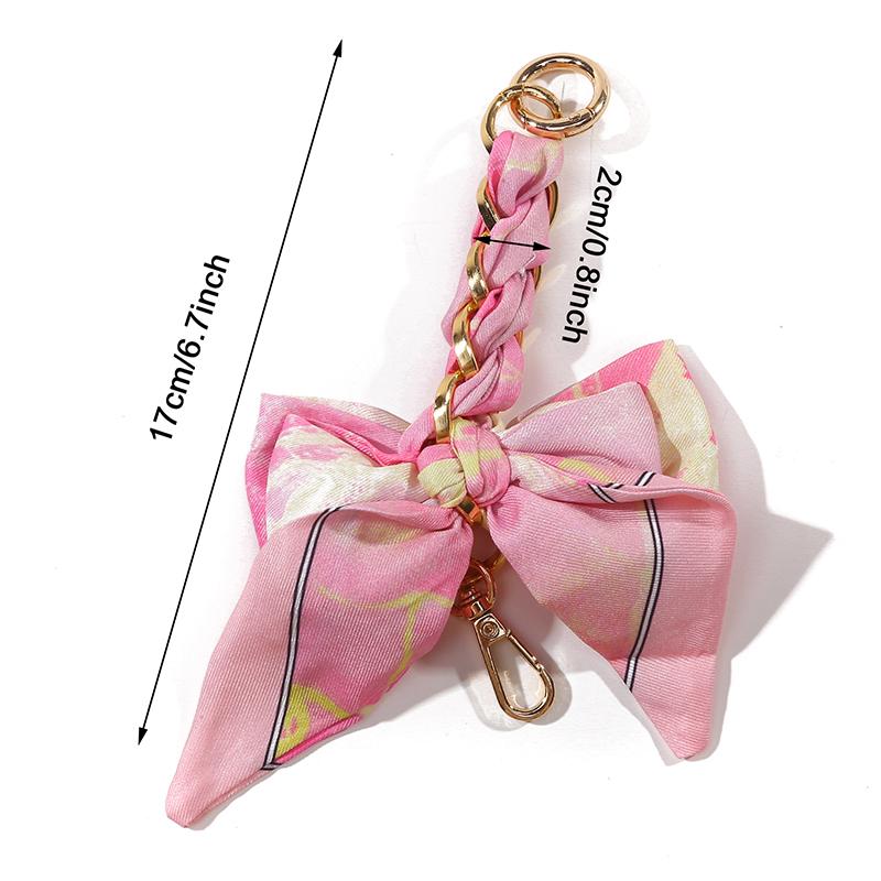 Творческий элегантный большой бант шарф брелок женский рюкзак сумка-тоут багаж подвеска милый автомобиль брелок модный брелок цепочка