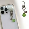 Handmade Four Leaf Clovers Phone Charm Stylish Phone Chain Mobile Accessory Portable Keychain for Trendy Women Ladies