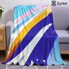 Color Splash Flow Cartoon Anime Print Flannel Blanket Soft Warm Throw for Kids Bedroom Sofa Bed Christmas Office Car