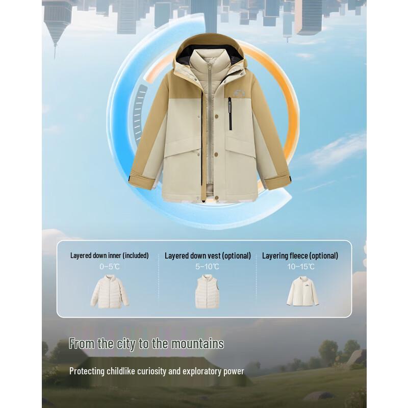 BOSIDENG Kids' 3-in-1 Down Jacket T250131340