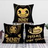 Cartoon B-Bendy Ink M-Machine Pillow Case Living Room Home Sofa Office Shop Cover Printing Comfort Decoration Nordic Simplicity