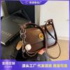 Popular Small Square Bag Women's Autumn and Winter New Shoulder Armpit Bag High-end Retro Messenger Bag
