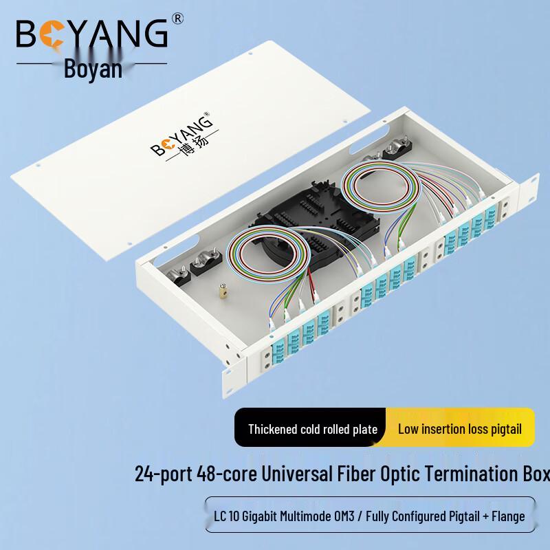 Boyang 1U Fiber Optic Rack Mount Management Solution