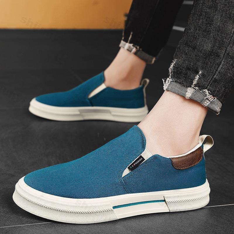 Fashion 2025 Summer New Mesh Breathable Fashion Trend Casual Canvas Single Shoes for Men Comfortable Versatile Low Top Slip On Sneakers