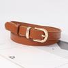 Stylish Style Minimalist Pu Belt With Alloy Pin Buckle For Daily Suitable Use