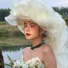 French Style Bridal Hats Plus Size Wedding Headwear Romantic Bride Headdress  Hair Accessories