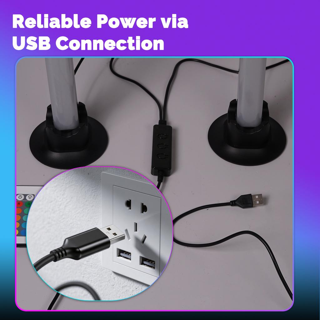 RGB Световая панель с приложением и ИК-пультом управления, 18 миллионов цветов, синхронизация с музыкой для игр и домашнего кинотеатра