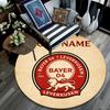 Custom Name,Bayer 04 pattern round rug,Carpet Rug for Living Room Bedroom Playroom ,Non-slip Floor Mat,Holiday Gifts and Birthday Gifts.