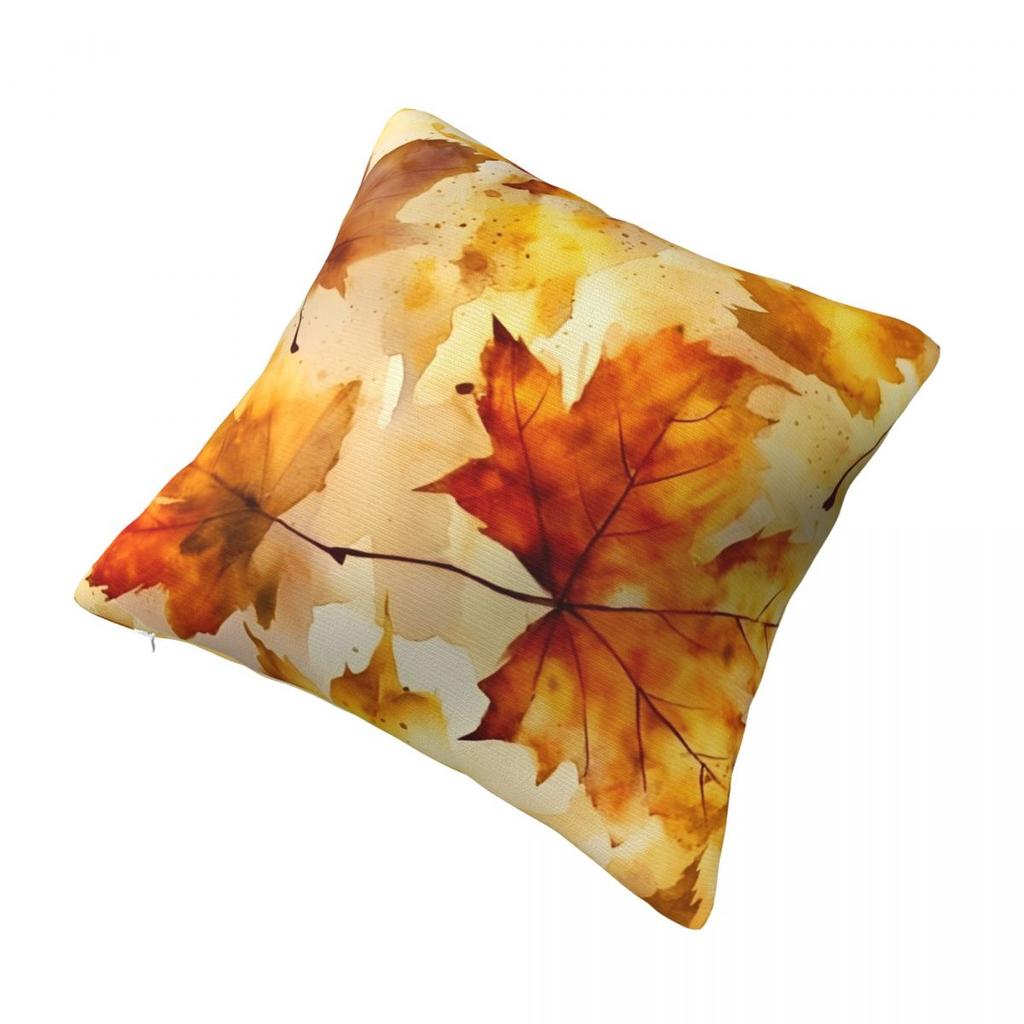Autumn Maple Leaves Pillow Case Vintage Pillow Cover Soft Custom Diy Cushion Cover Pillowcases For Living Room Chair